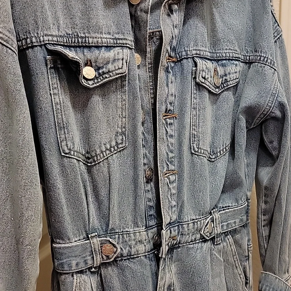 Light Blue Denim Jumpsuit - Picture 3 of 5